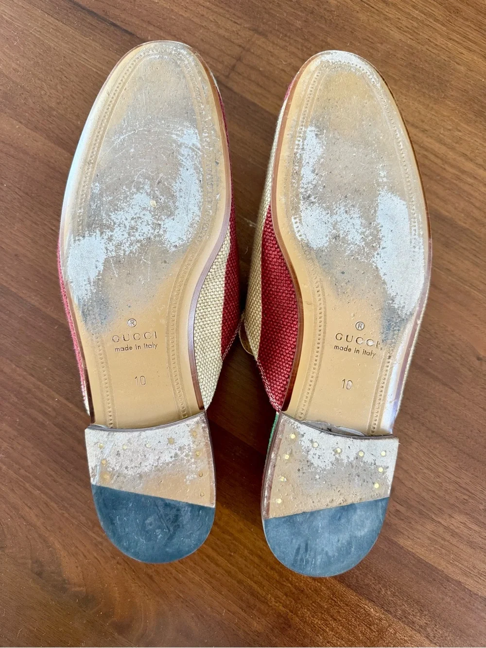Gucci Princetown Gucci Music Horsebit Mule Loafers Blue Canvas Leather Backless